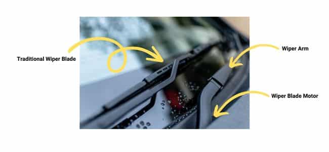 The anatomy of a a traditional wiper blade