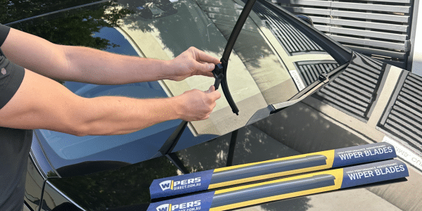 Person swapping some exact fit wiper blades from Wipers Direct